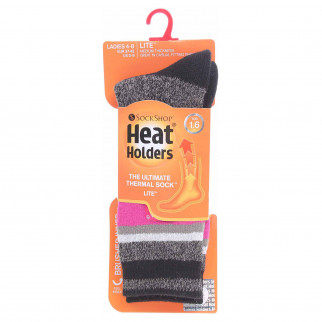 detail Heat Holders dámské ponožky HH555BLK černá-růžová