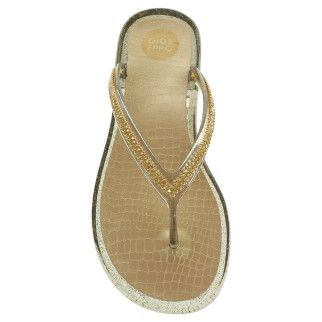 detail Dámske plážové papuče Gioseppo Porter zlatá-černá
