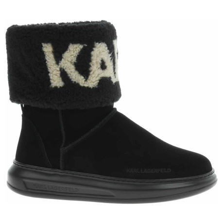 Dámske poločižmy Karl Lagerfeld KL44552 Black Suede