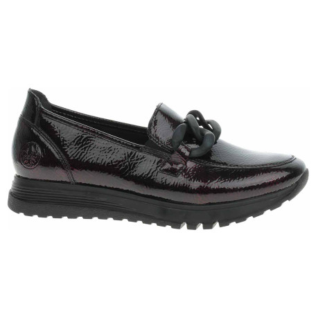 Dámske mokasiny Rieker 49051-35 bordo-black