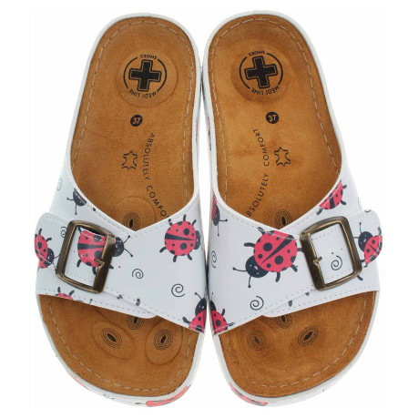 Dámske papuče Medi Line S182.010 bílá