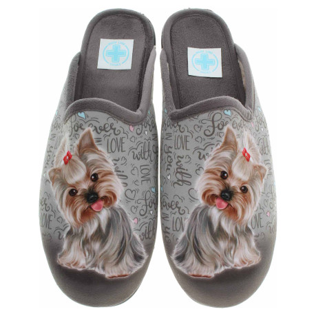 Dámske domáce papuče Medi LIne 134-025 šedá