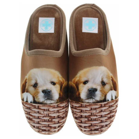 Dámske domáce papuče Medi Line 140-025 hnědá