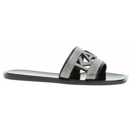 Dámske papuče Karl Lagerfeld KL80005S V0S black rubber w-silver