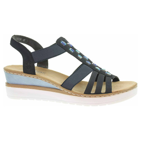 Dámske sandále Rieker V3822-14 blau