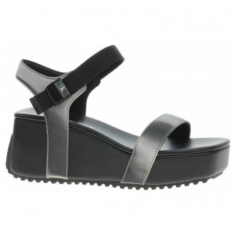 Dámske sandále Calvin Klein YW0YW01366 0GN Black-Silver