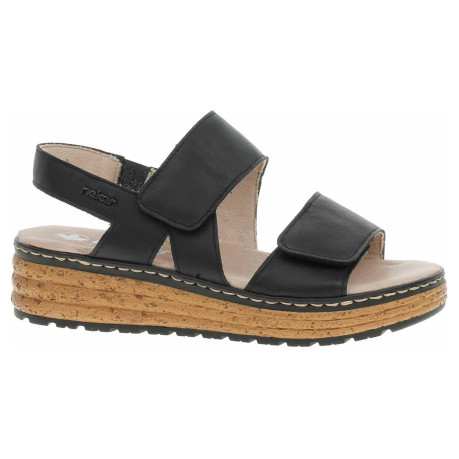 Dámske sandále Rieker 62761-00 schwarz