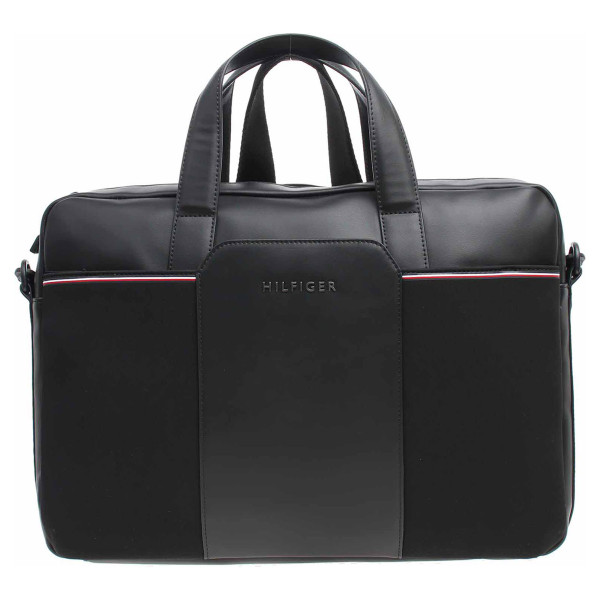 detail Tommy Hilfiger pánská taška na notebook AM0AM08438 BDS black