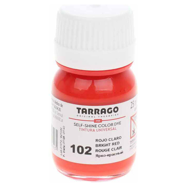 detail TARRAGO barva na kůži Color dye - červená