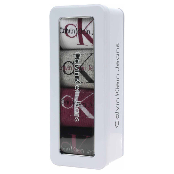 detail Calvin Klein dámské ponožky 701224131003999 amaranth combo