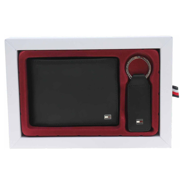 detail Tommy Hilfiger pánská peněženka a přívěšek AM0AM07931 BDS black