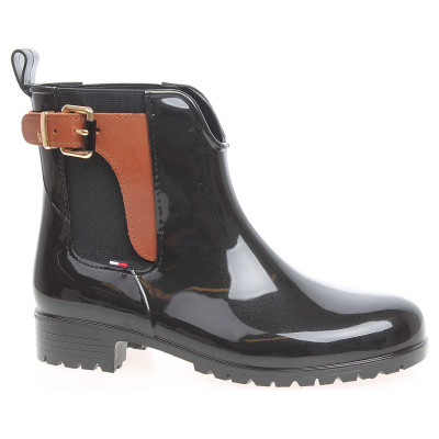 detail Tommy Hilfiger dámské holinky FW56822108 O1285XLEY 2Z2 černé