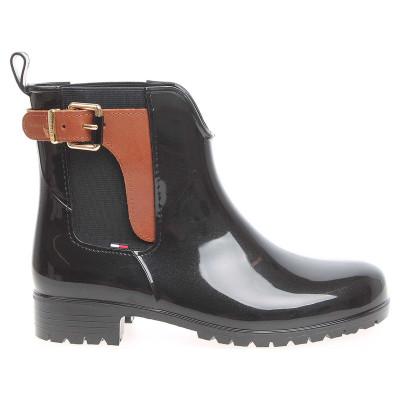 detail Tommy Hilfiger dámské holinky FW56822108 O1285XLEY 2Z2 černé