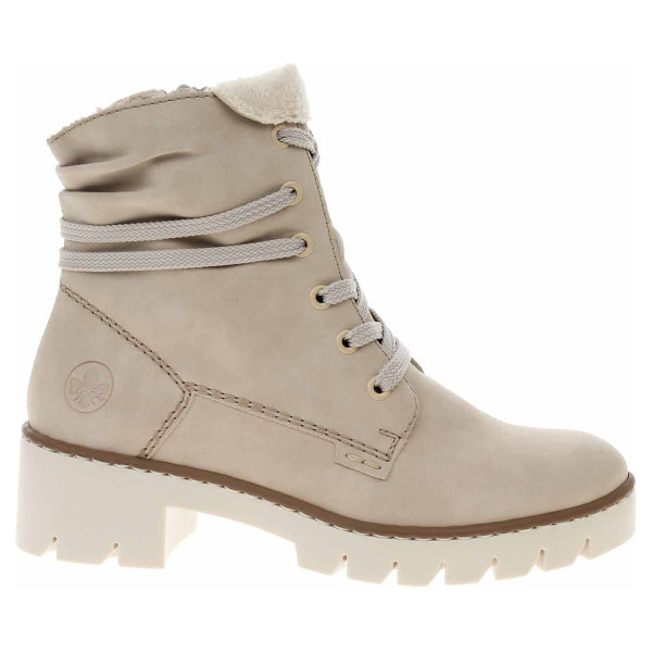 detail Dámska členkové topánky Rieker X5717-62 beige