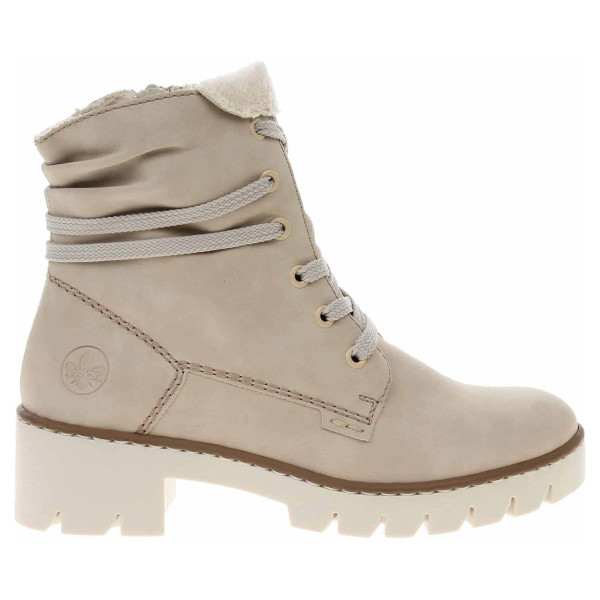 detail Dámska členkové topánky Rieker X5717-62 beige