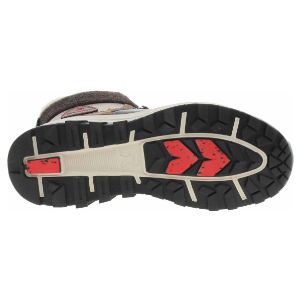 detail Dámska členkové topánky Rieker W0066-64 beige kombi