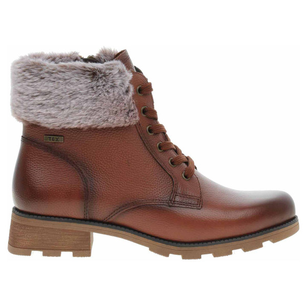 detail Dámska členkové topánky Caprice 9-26224-41 cognac nappa