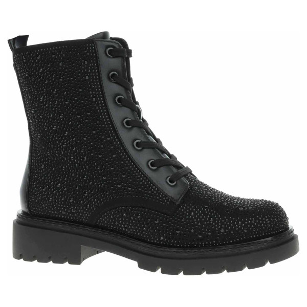 detail Dámska členkové topánky Marco Tozzi 2-25232-45 black glitter