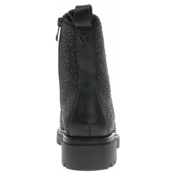 detail Dámska členkové topánky Marco Tozzi 2-25232-45 black glitter