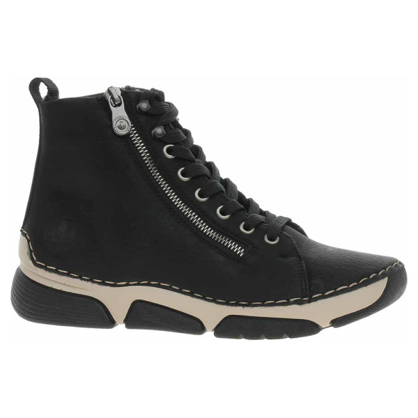 detail Dámska členkové topánky Rieker 45920-01 schwarz