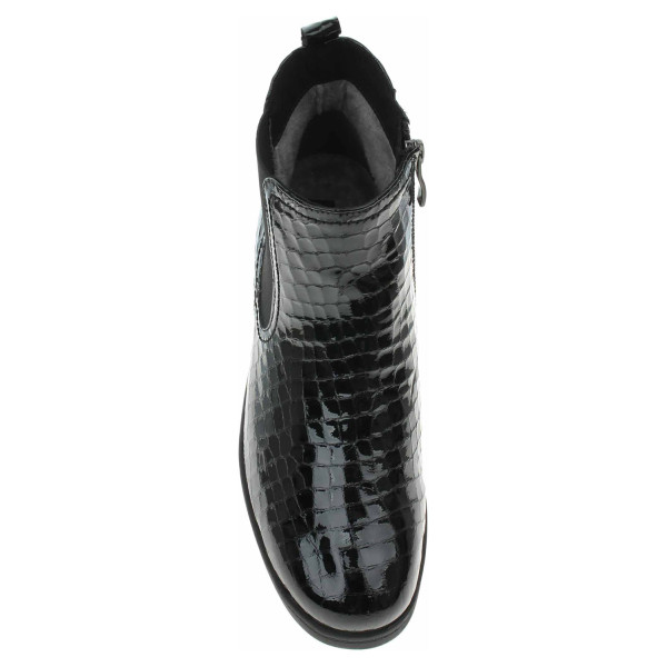 detail Dámske poločižmy Caprice 9-25355-29 black croco pa.