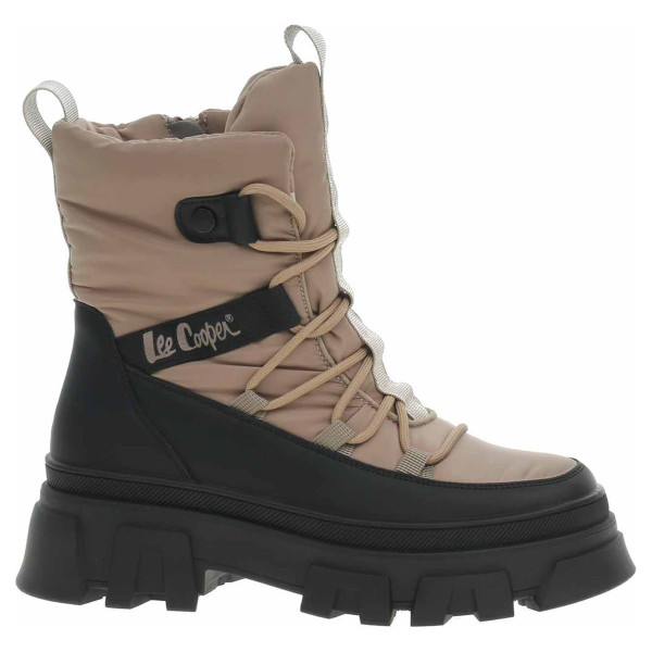 detail Dámske snehule Lee Cooper LCJ-24-47-3143LA lt.brown-black