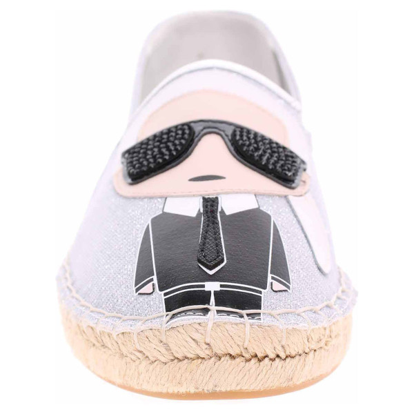 detail Dámska topánky Karl Lagerfeld KL80111 9SL silver canvas