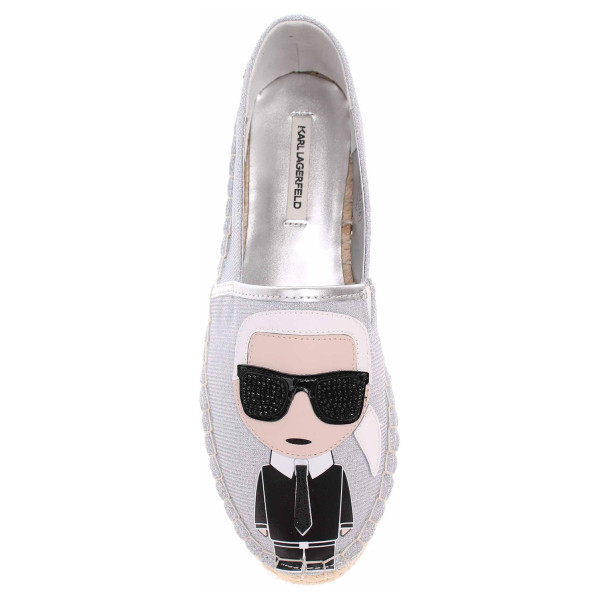 detail Dámska topánky Karl Lagerfeld KL80111 9SL silver canvas