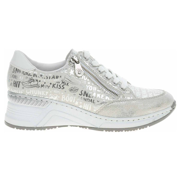 detail Dámske poltopánky Rieker N4316-90 beige kombi