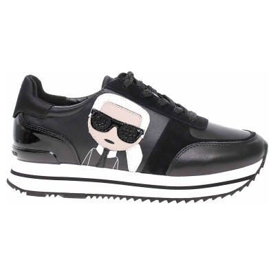 detail Dámska topánky Karl Lagerfeld KL61930 300 black lthr-suede