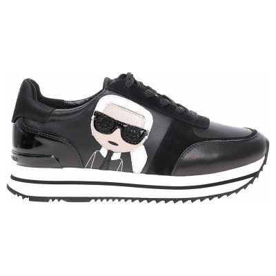 detail Dámska topánky Karl Lagerfeld KL61930 300 black lthr-suede