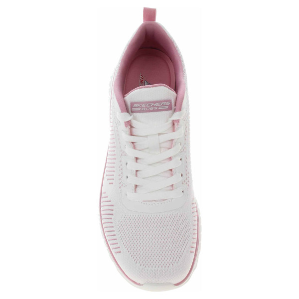 detail Skechers Bobs Squad Chaos-Stellar Tempo white-pink