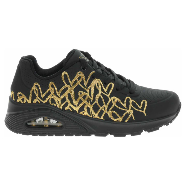 detail Skechers JGoldcrown: Uno - Golden Heart black -gold