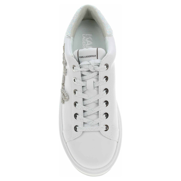 detail Dámska topánky Karl Lagerfeld KL62510G 01S White Lthr w-Silver