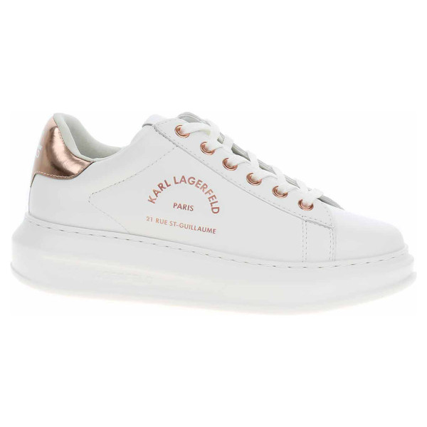 detail Dámska topánky Karl Lagerfeld KL62538 01P white lthr w-pink