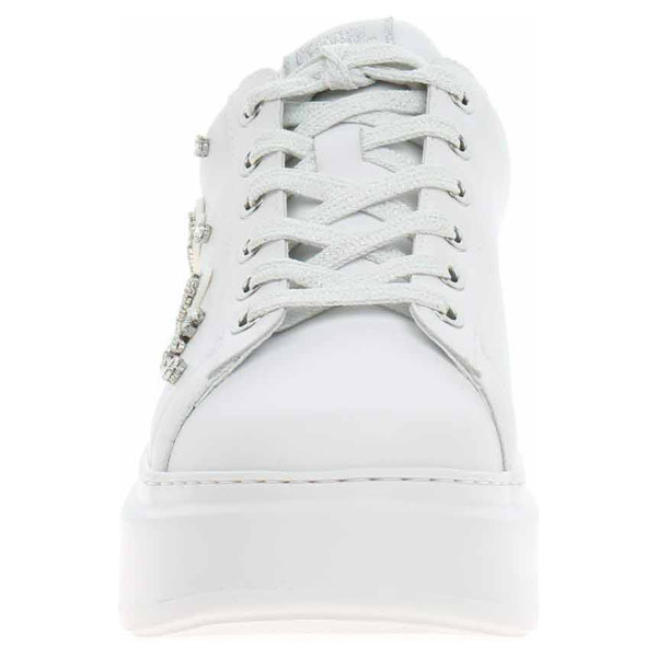 detail Dámska topánky Karl Lagerfeld KL63525 01S White Lthr w-Silver