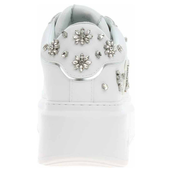detail Dámska topánky Karl Lagerfeld KL63525 01S White Lthr w-Silver