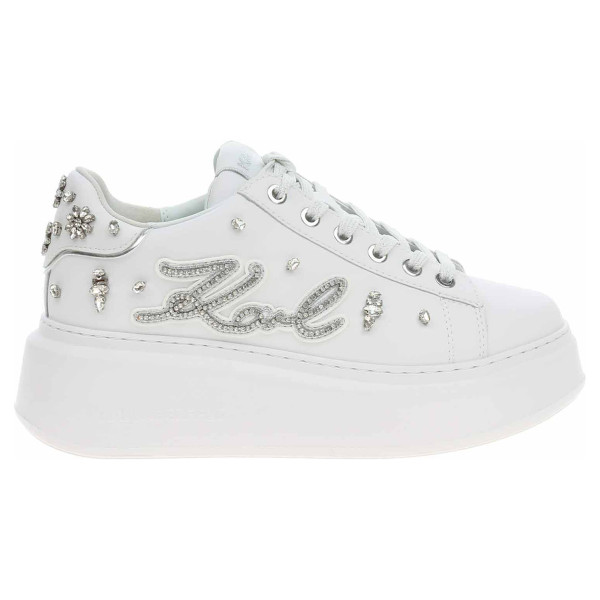 detail Dámska topánky Karl Lagerfeld KL63525 01S White Lthr w-Silver