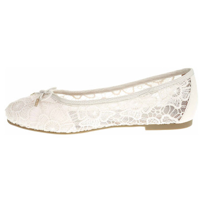 detail Dámske baleriny Tamaris 1-22111-24 ivory macramee