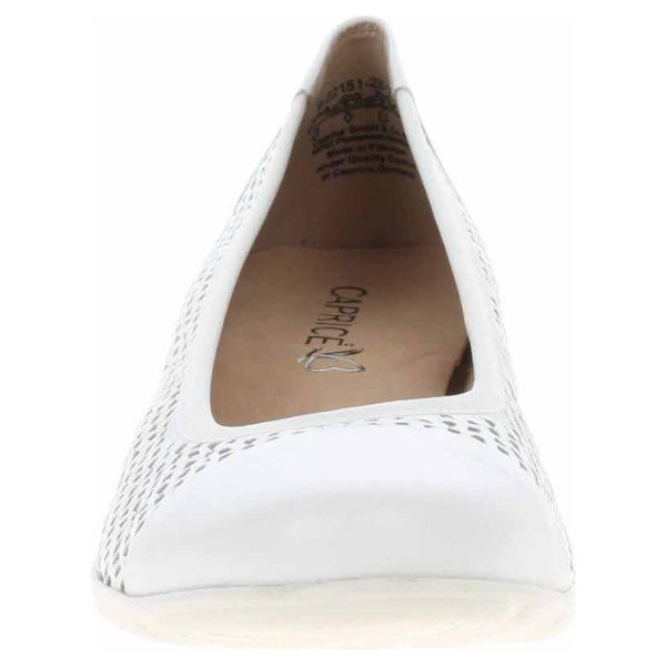 detail Dámske baleriny Caprice 9-22151-20 white nappa