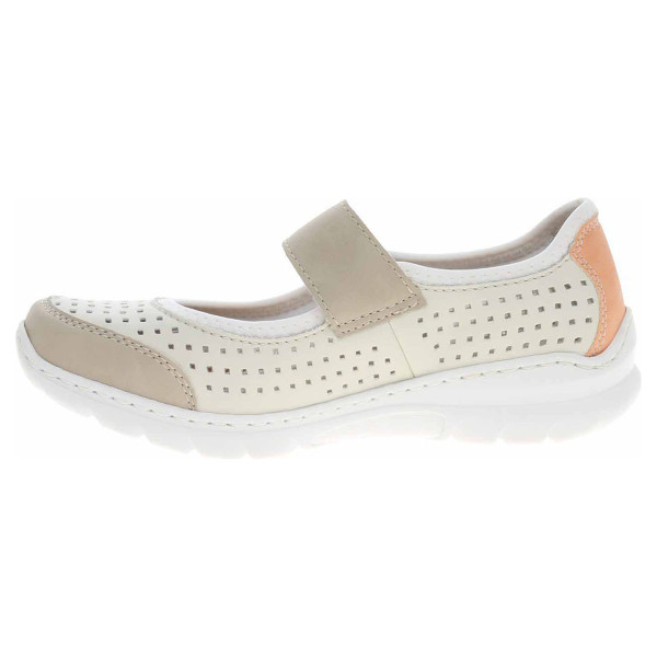 detail Dámske baleriny Rieker L32B5-81 weiss kombi