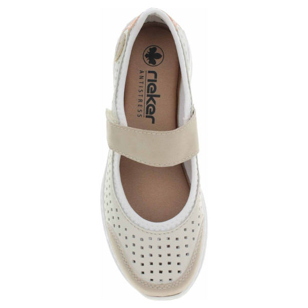 detail Dámske baleriny Rieker L32B5-81 weiss kombi