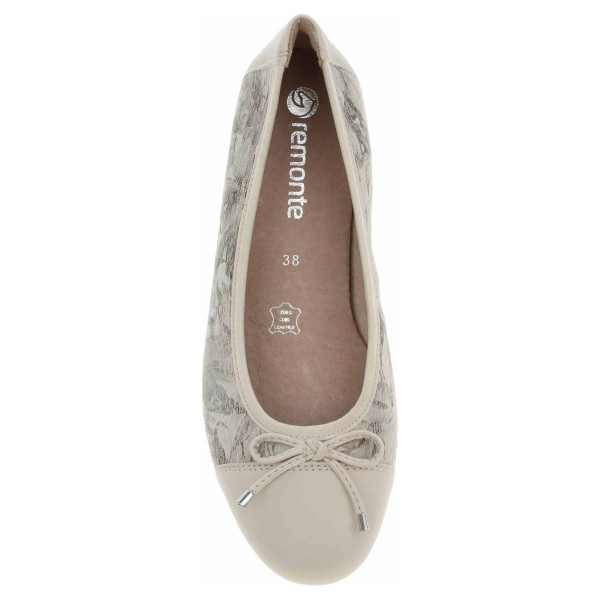 detail Dámske baleriny Remonte D0K04-60 beige kombi