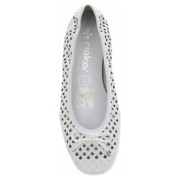 detail Dámske baleriny Rieker 41489-80 weiss