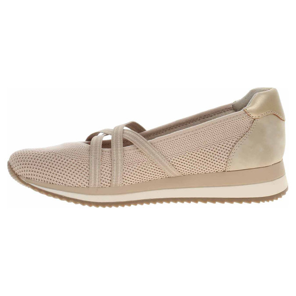 detail Dámske baleriny Jana 8-22173-42 beige-gold