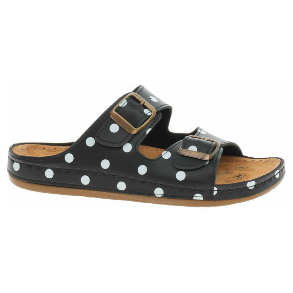 detail Dámske papuče Medi Line S182.002 black dots
