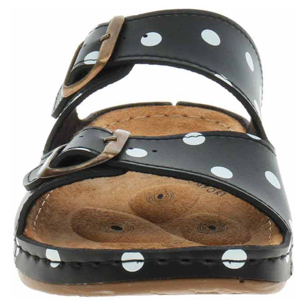 detail Dámske papuče Medi Line S182.002 black dots