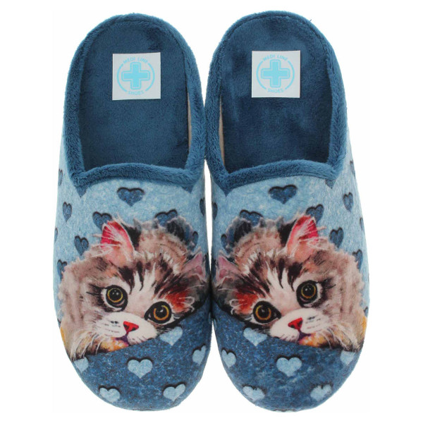 detail Dámske domáce papuče Medi Line 5170-023 azul barca