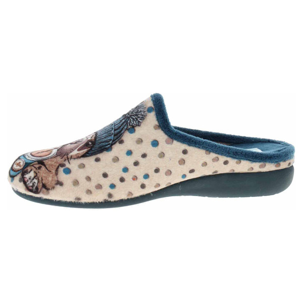 detail Dámske domáce papuče Medi Line 5172-023 azul barca