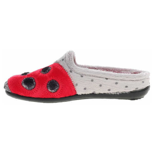 detail Dámske domáce papuče Medi Line 1121-024 grey-red